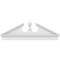 Ekena Millwork Acorn Architectural Grade PVC Combination Pediment, 60"W x 21-7/8"H x 2-3/4"P (Pitch 6/12) PEDPC060X220ACR00 - alternate 4